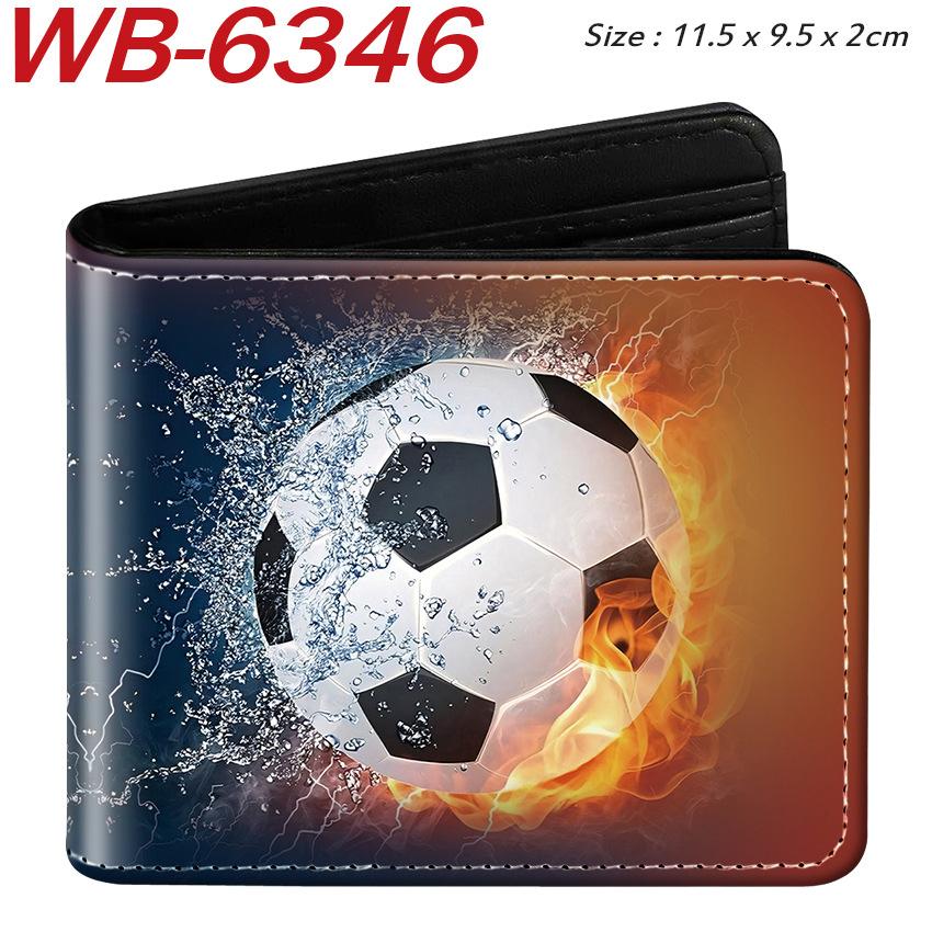 Sports Ball Bifold Wallet Football Basketball Rugby Pattern Student Coin Purse Card Holder Leather Short 1pcs