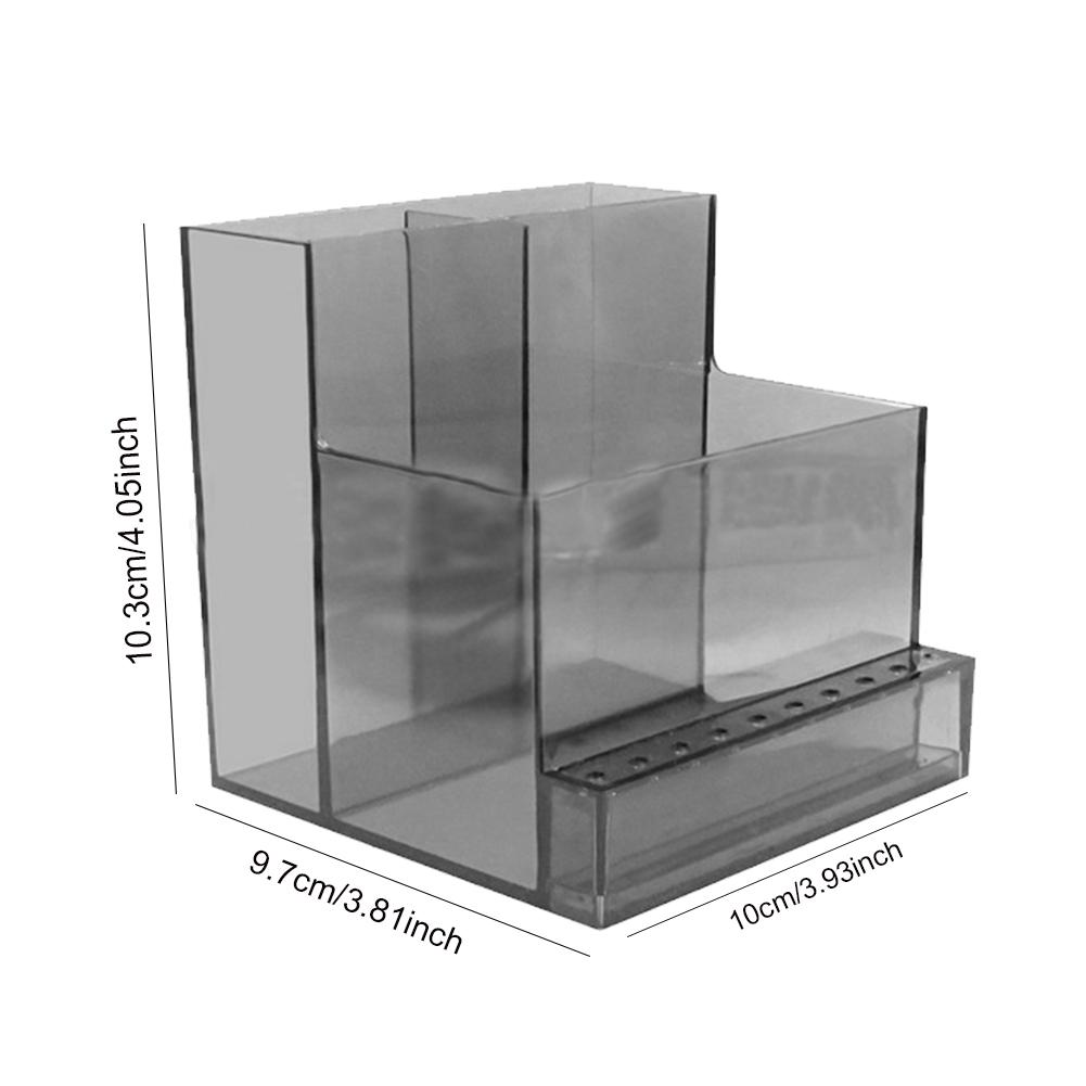 Plastic Nail Bits Grinder Storage Rack Transparent 3 Row 10 Holes Empty Machine Organizer Drill Machine Organizer Stand Display