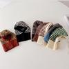 Winter Kids Scarf One-Piece Hat Fashion Striped Knit Ear Protection Hats Children Balaclava Headgear 1-6year Baby Hooded Beanie