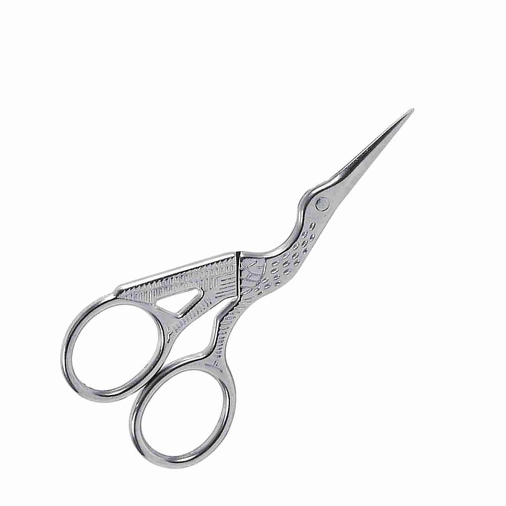 1Pc Stainless Steel Embroidery Sewing Tools Crane Shape Shears   Stitch Scissors Gold