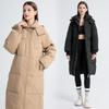 Herbst Winter Warme Parka Frauen Einfarbig Lose Lange Mit Kapuze Mantel Jacken Outwear M-XXXL