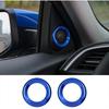 1Pair Door Audio Speaker Rings A-pillar Loudspeaker Decorations Circle Trims For 2016 2017 2018 2019 10th Gen Honda Civic