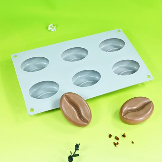 Almond Nut Mousse Cake Mold Coffee Bean Shaped Silicone Baking Pan for French Desserts Jelly Chocolate Non-Stick Easy-Release Dessert Mold