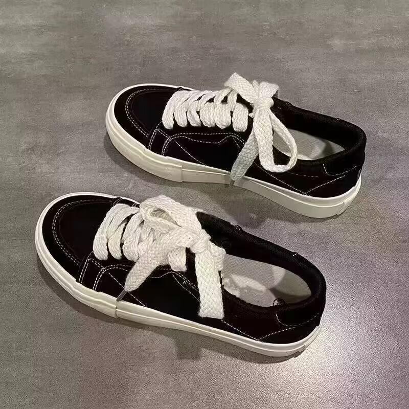 Big red canvas shoes women's autumn new versatile student shoes women's thick-soled breathable thin niche board shoes