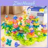 Bausteinspielzeug für Kinder mit DIY-Blumengarten-Puzzle-Set für kreatives Spielen