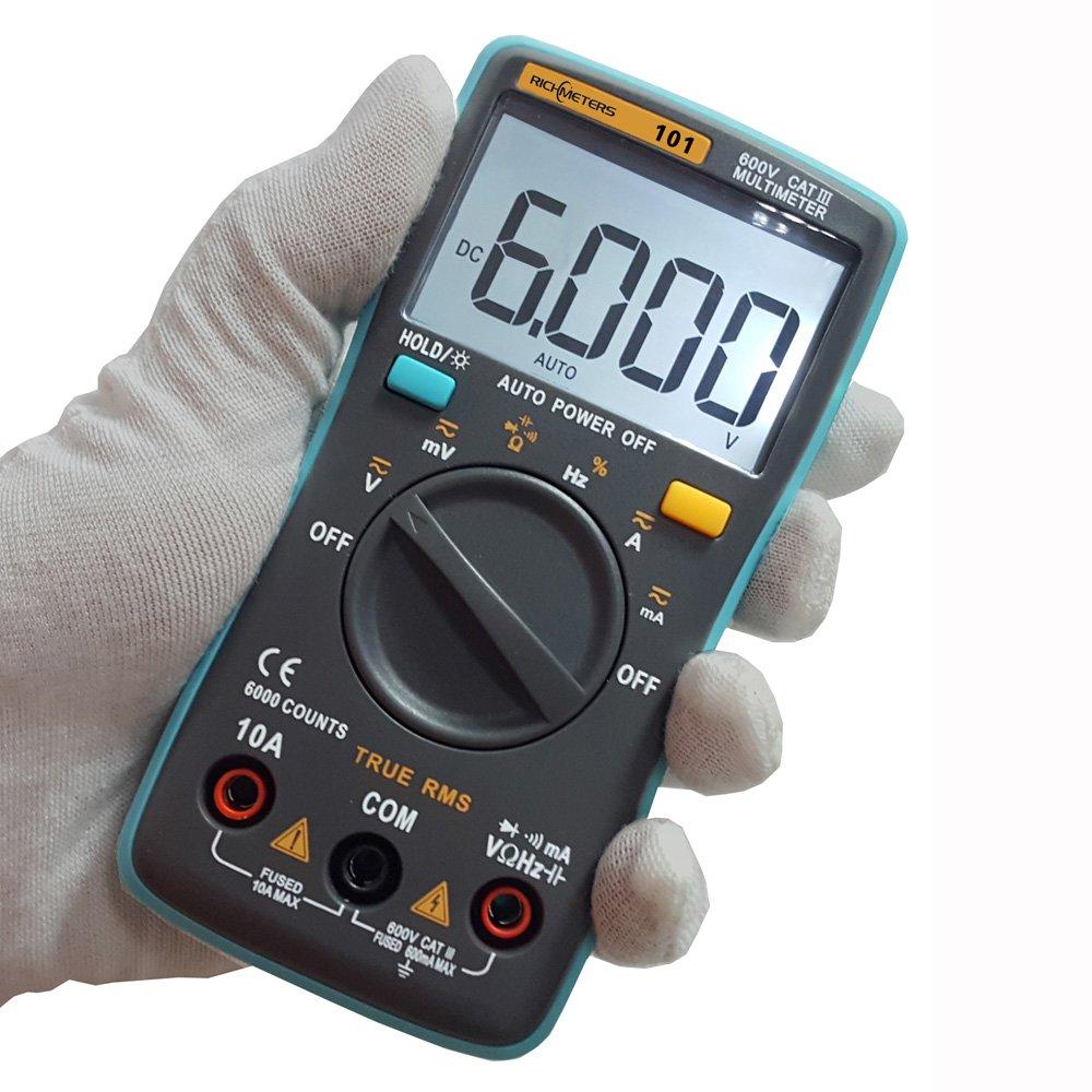 Zmart RM101 Digital Multimeter, 6000 Counts, Backlight, AC/DC, Ammeter, Voltmeter, Resistance, Parallel Import
