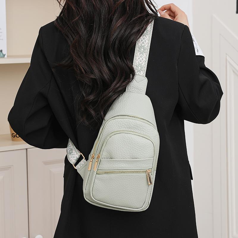 PU Chest Bag Large Capacity Retro Women's Shoulder Bag