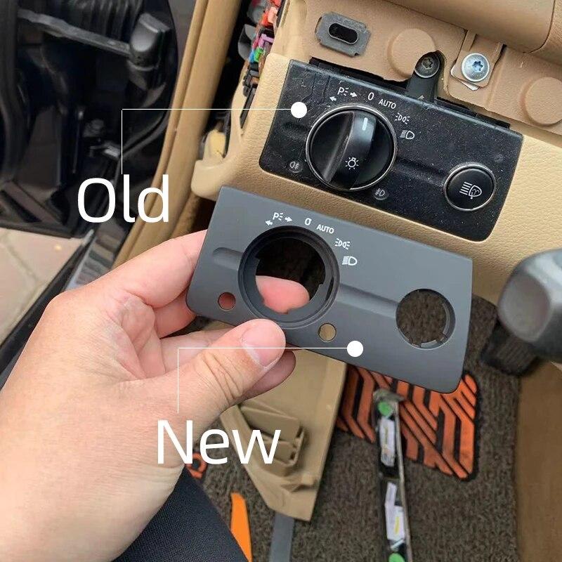 LHD Car Interior Accessories Headlight Lamp Switch Cover Trim For Mercedes Benz W211 E Class E200 E250 E320 E350 E550