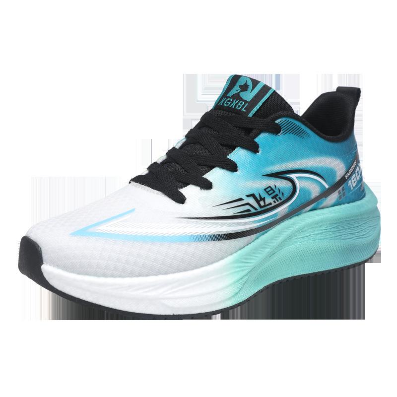 

New running shoes sports shoes leathery high-top shock-absorbing soft-soled carbon plate professional sports running shoes for men and women 44