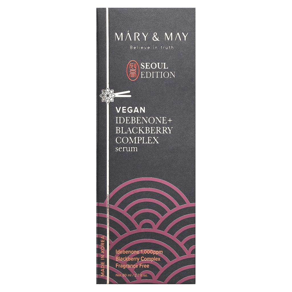 Mary & May, Seoul Edition, Idebenone + Blackberry Complex Serum, 80Ml(2.7Fl Oz)