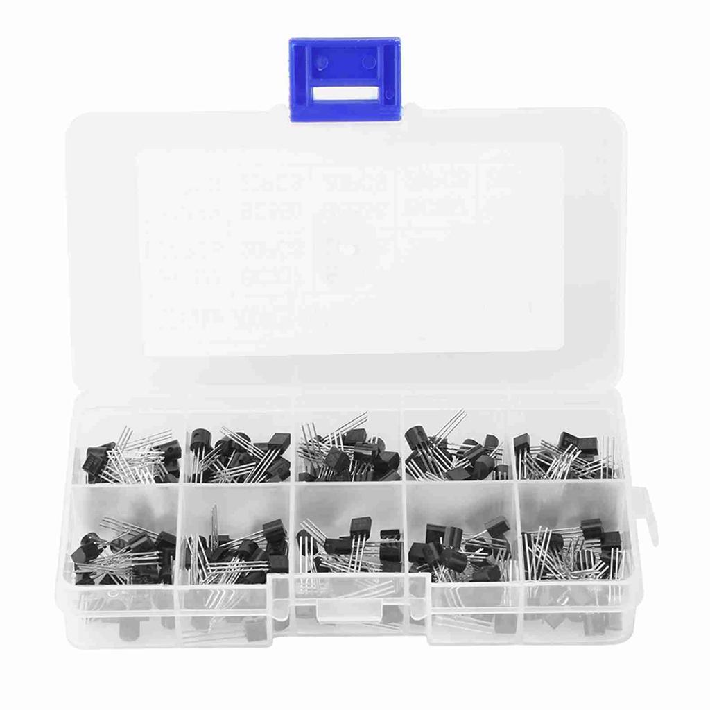 200pcs 10 Values NPN PNP TO‑92 BC327‑BC558 Transistor Assortment DIY Kit