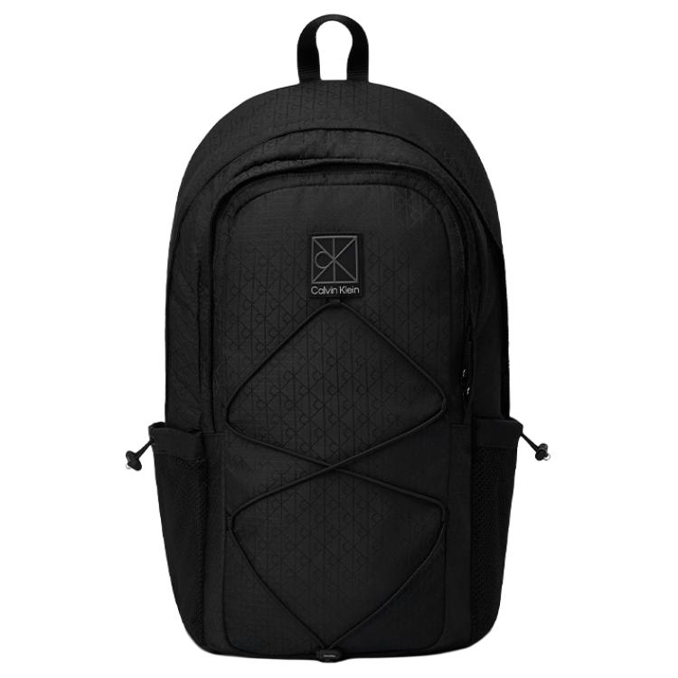 

Calvin Klein Casual Travel Monogram Large Capacity Fabric Backpack Men Backpacks Space-Black 4D3301G-UB1 Basic Set (Bag)