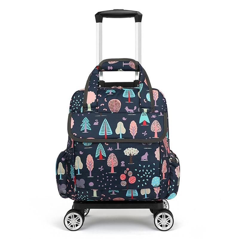 Geantă de mână tip cărucior pliabilă, ușoară și impermeabilă, cu roți universale pentru călătorii scurte și îmbarcare