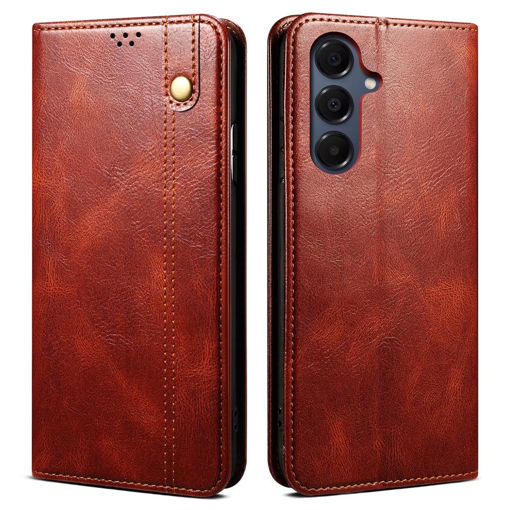 For Samsung Galaxy A17 Case Crazy Horse Texture Waxy Leather Wallet Stand Phone Cover