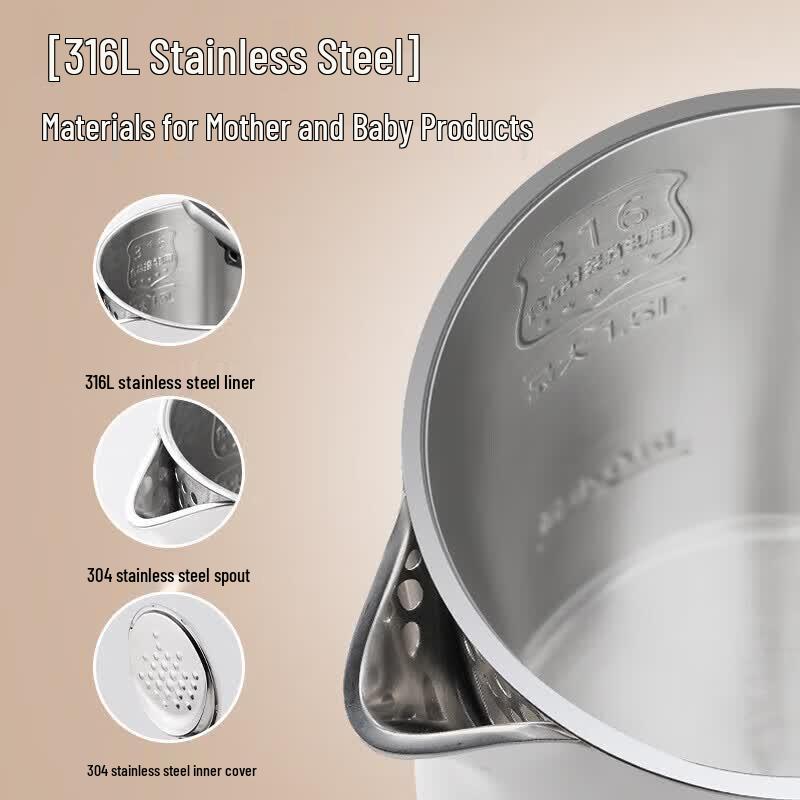 Midea 316L Stainless Steel Electric Kettle CN plug (adapter included)