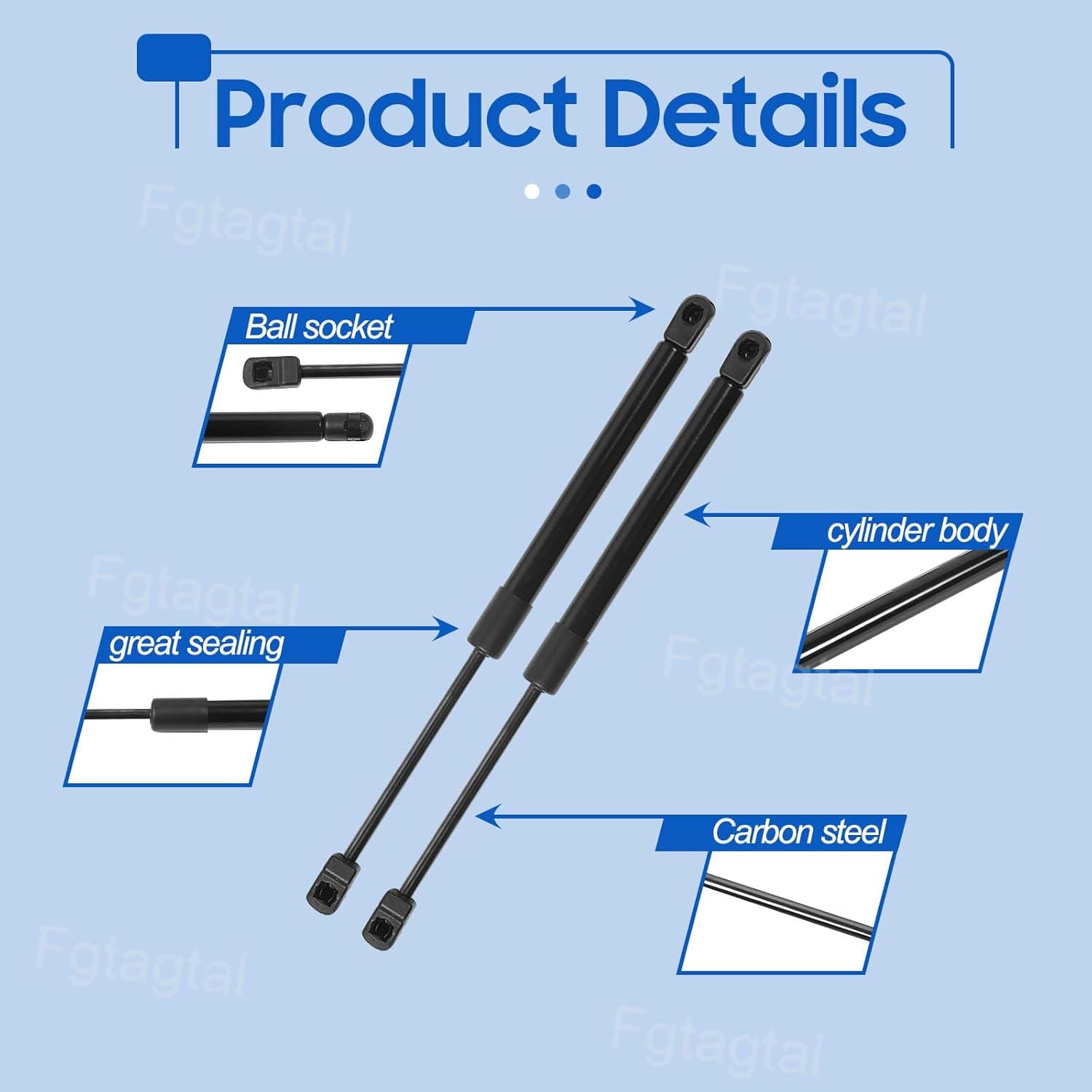 

Амортизаторы капота для Nissan Titan 2017-2021, Комплект амортизаторов капота, Гидравлический шток с газовым упором