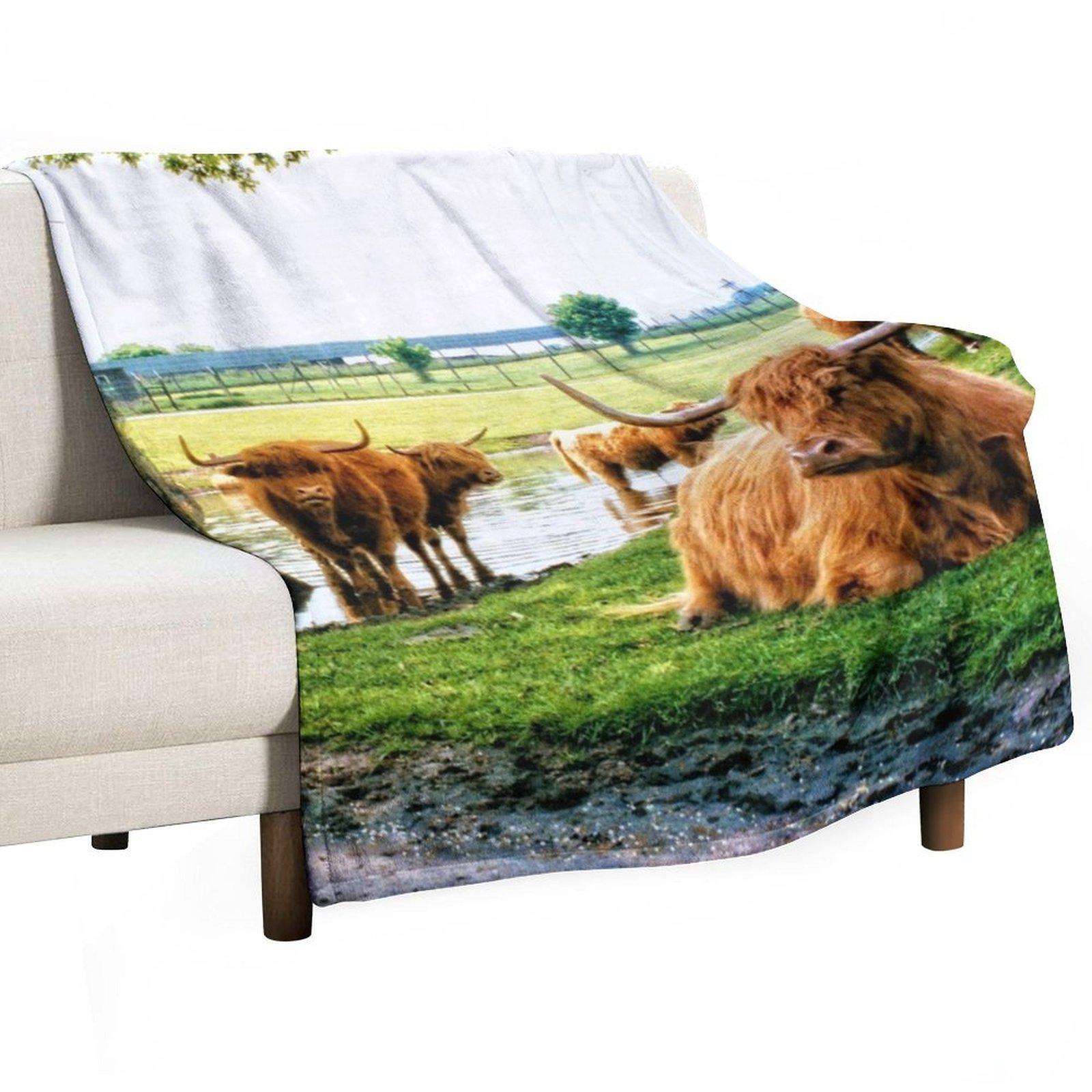 Hielan Coo Fold II Throw Blanket Comforter wednesday Beach Thermals For Travel Blankets 30x40in