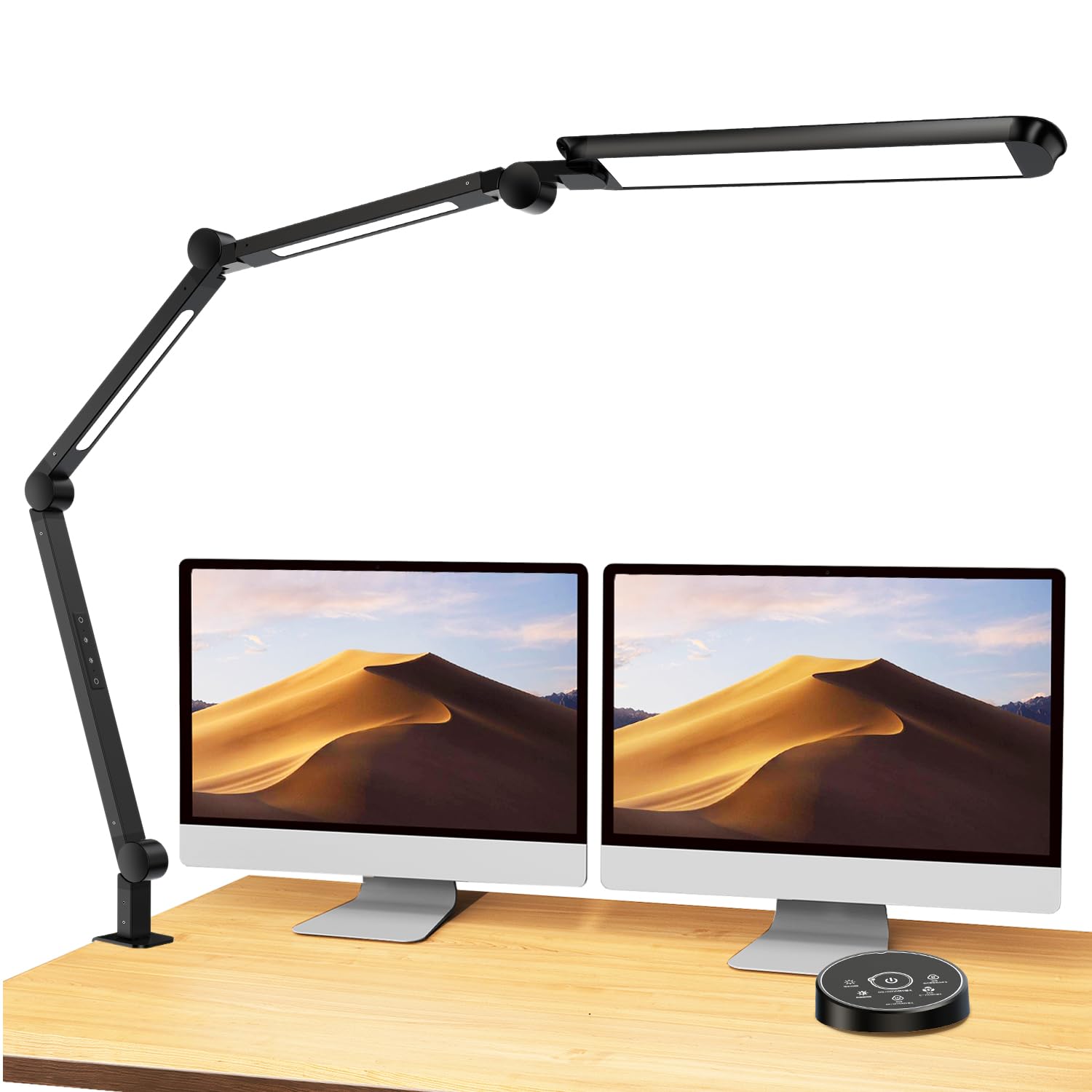 

BeaNet LED Desk Lamp [Wireless Remote Control, 3 Light Sources Max Version, Flat Lighting, Independent Control], 4-Level Dimming and Color