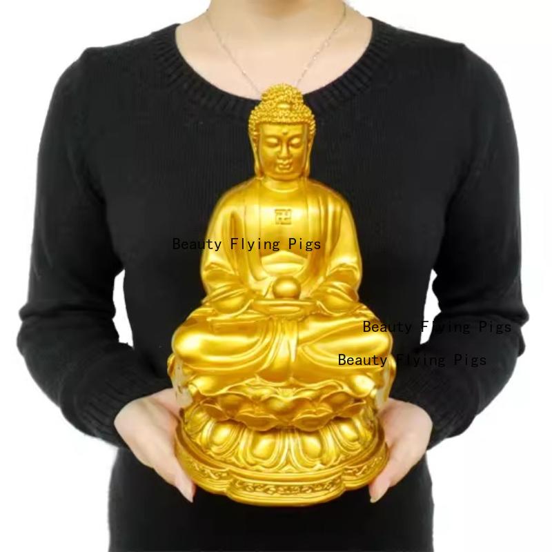 Resin Buddha Statue Chinese Resin Handicrafts Feng Shui Buddha Statue Ornament Home Decoration Office Buddha Statue Decoration