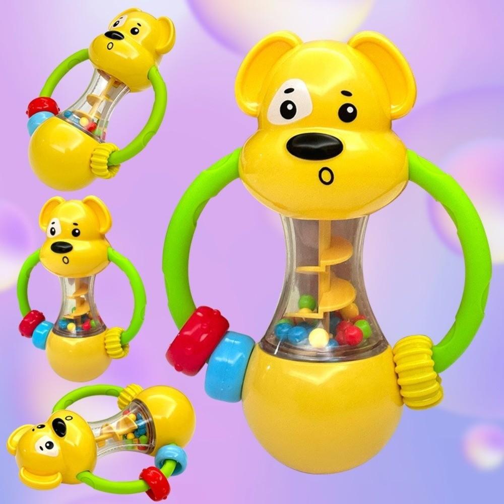 Bear Bell Ball Rattle Soft Sensory Toy Sensory Development Hand-Cranked Bell  Early Education