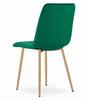 LAVA Chair - Dark Green Velvet / Wood-colored Legs X 2
