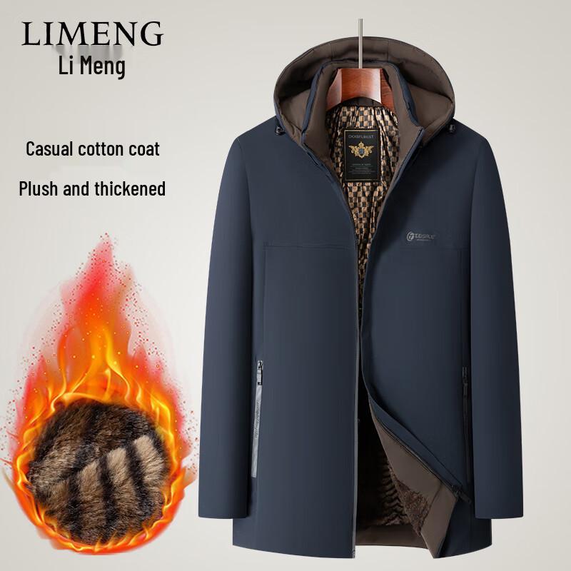

Limeng Men s Mid-Length Hooded Padded Jacket 3XL (190)