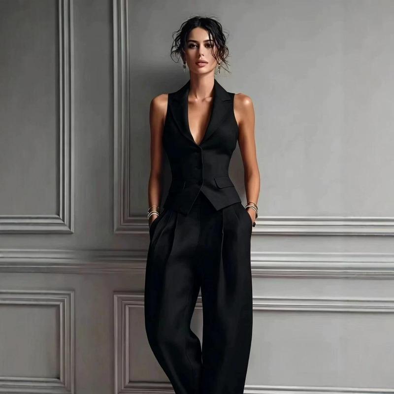 Γυναικείο Σετ Ρούχων Σέξι V-Neck Κουμπωτό Μπλουζάκι Μόδα Casual