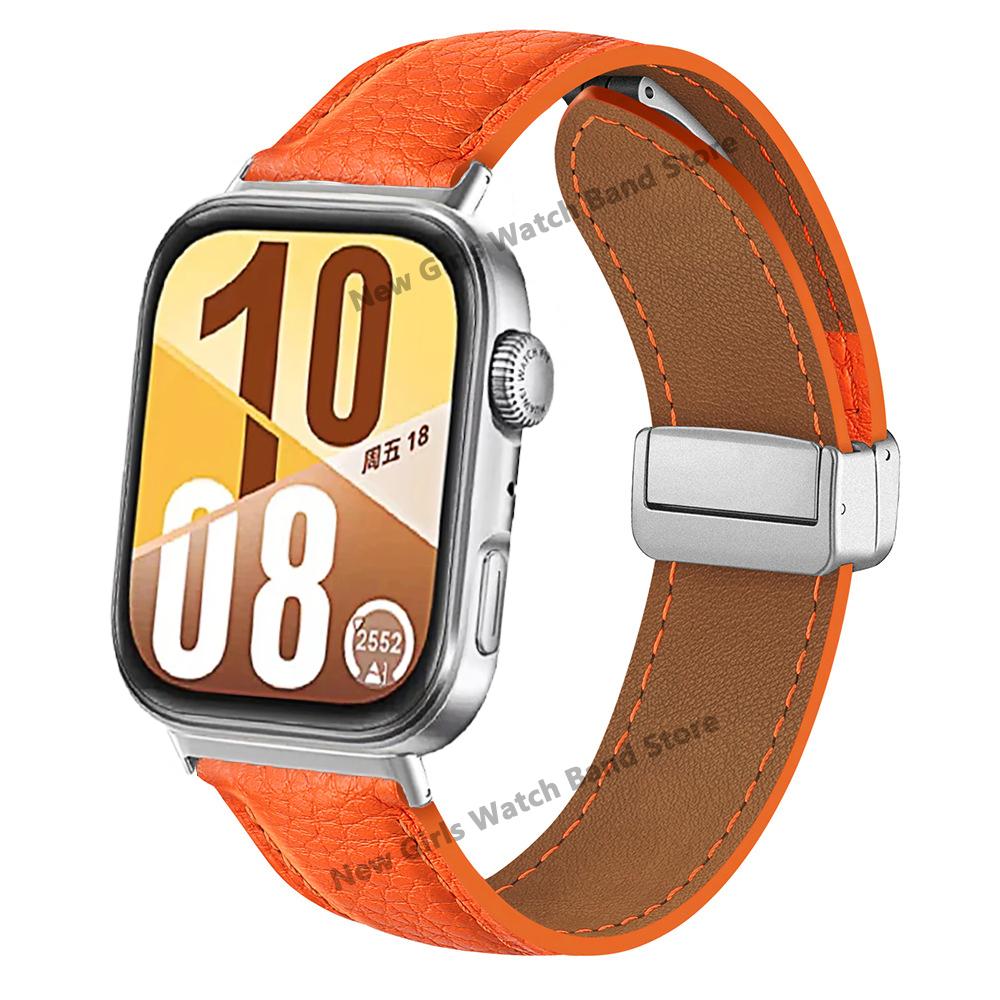 Skórzany Pasek do Huawe Watch Fit 4 Pro Bransoleta Correa Magnetyczne Zapięcie Opaska na Nadgarstek do Huawe Fit4 Fit3 Akcesoria Wymienny Pasek