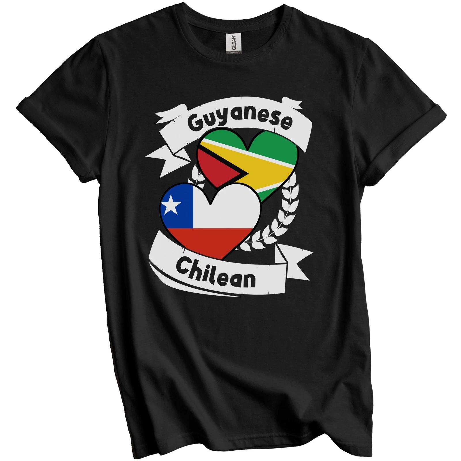 

Guyanese Chilean Heart Flags Guyana Chile T-Shirt 2XL