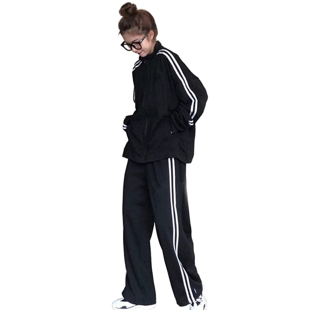 Tracksuit Korean Top and Bottom Loose Plus NTZ011 D.IIZOO Women's Spring/Autumn 2-Piece Set, Style, Set, Sweatshirt, Hoodie, Activewear, Casual,