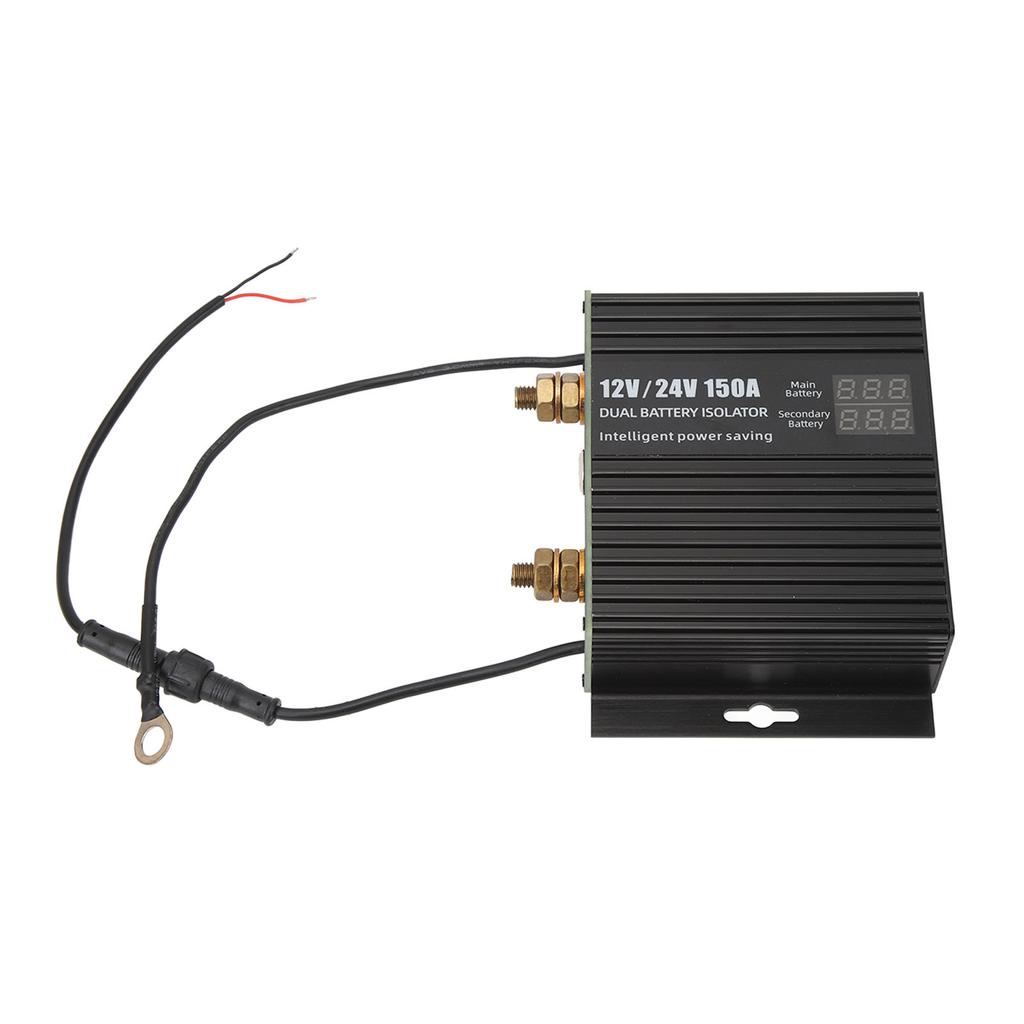 Dual Battery Smart Isolator 150A Safe Protection Multipurpose Battery Isolator for Marine Car Truck RV ATV DC12V 24V