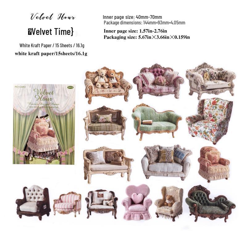 

Rococo Sweet Dream House Decorative Sticker Pack - European Creative DIY Journal Collage Material