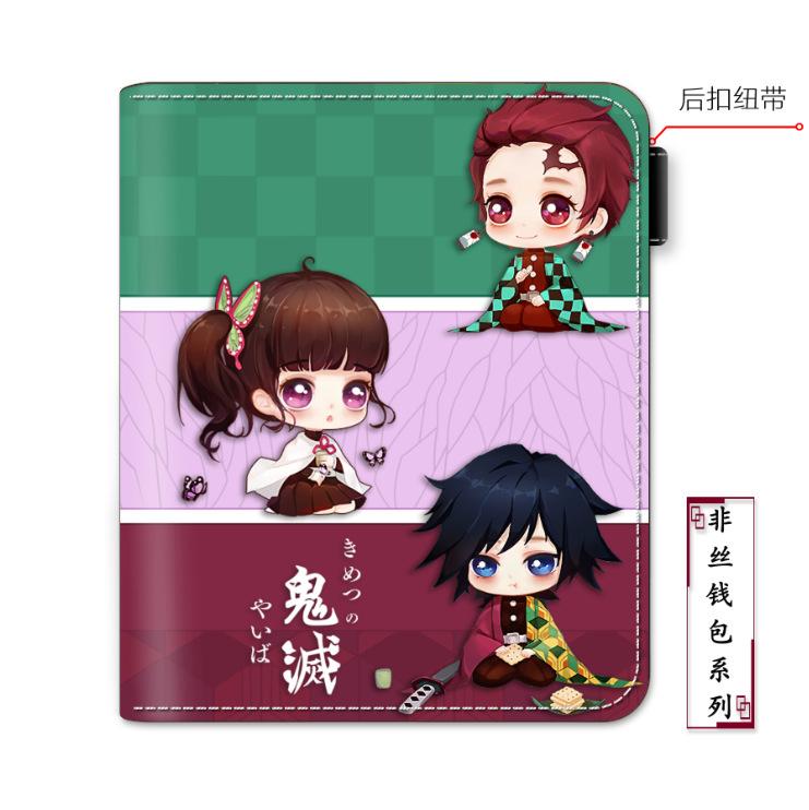 Japan cartoon comics Demon Slayer Stylish Vertical Bag Card Holder Coin Purse 0027