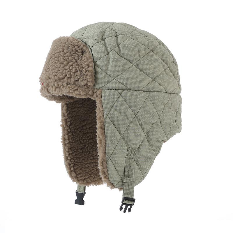 Autumn and Winter Hats for Women  Big Head Circumference Thickened Warm Windproof Lei Feng Hat Fashionable and Versatile Ear Protection Hat
