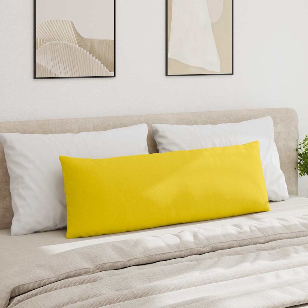 Sofa Cushions 2 Pcs Light Yellow 120 X 40 Cm Fabric