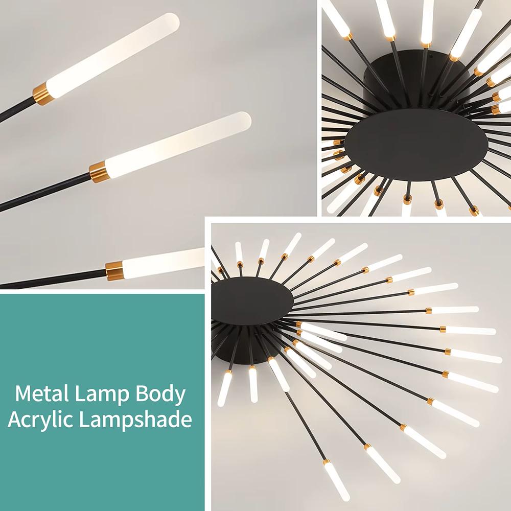 Modern Creative Fireworks LED Ceiling Lamp Nordic Living Room Lights Lustre Home Indoor Bedroom Dining Room Ceiling Chandeliers
