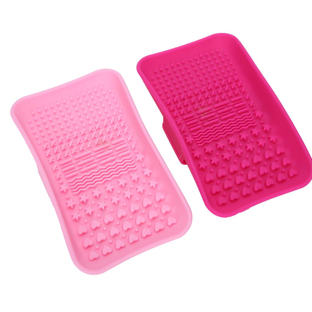 2pcs Silicone Makeup Brushes Cleaning Pads Mats Cosmetic Makeup Brush Cleaners Washing Tool