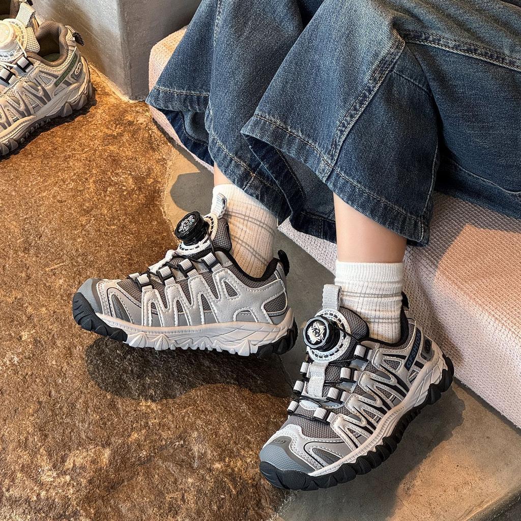 Children's Sneakers2026Autumn New Collection: Rotating Buckle Mesh Sneakers for Boys, Mountain-style Dad Shoes, and Outdoor Hiking Shoes for Girls
