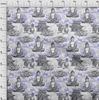 oneOone Cotton Flex Blue Fabric Asian Buddha Dress Material Fabric Print Fabric By The Yard 40 Inch