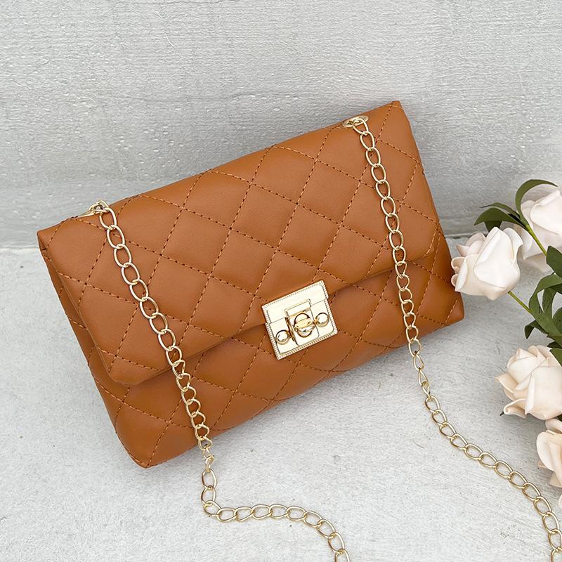 

Вышитая наплечная сумка с квадратной пряжкой коричневый