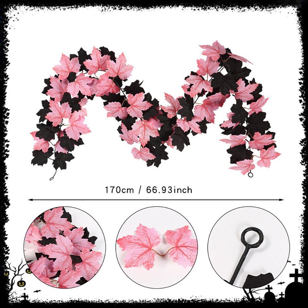 Silk Leaves Halloween Garland Multicolor Artificial Leaves Flower Wreath  Fireplace Stair
