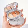 QXQY Natural Fit Tri-Color Concealer Stereoscopic Concealer Dark Circles Brighten Tear Troughs Salmon Color