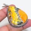 Natural Yellow Jasper Gemstone 925 Sterling Silver Jewelry Pendant 2.21" AP-15953