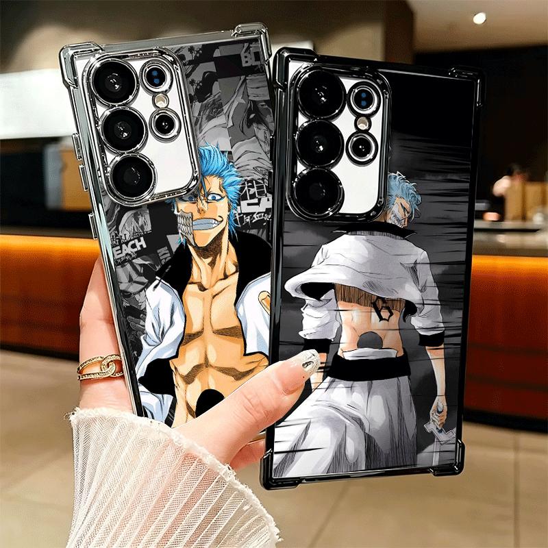 Bleach Grimmjow 6 Plating Phone Case For Samsung Galaxy S24 S25 FE S26 Edge S23 Ultra S22 S21 Plus S20 Anti-Fall Airabag Cover