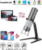 Jiusion WiFi USB Digital Handheld Microscope, 50-1000x Wireless Magnification Endoscope, 4K 3840x2160P Camera, 8 LEDs, Metal Stand Included, Compatibl