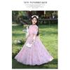Girls Floral Print Princess Long Dress Kids Summer Casual Beach Dress