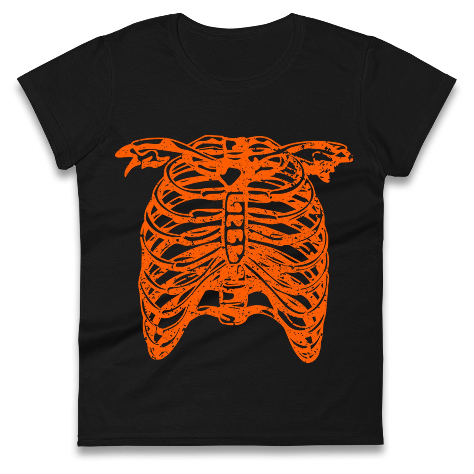 Scary Ribcage Halloween Womens T Shirt Mens Tops Tees Unisex L