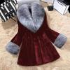 Women's Open Front Coat with Faux Fur Collar And Cuff Casual Long Sleeve Furry Jacket Fall Winter Fuzzy Warm Outerwear
