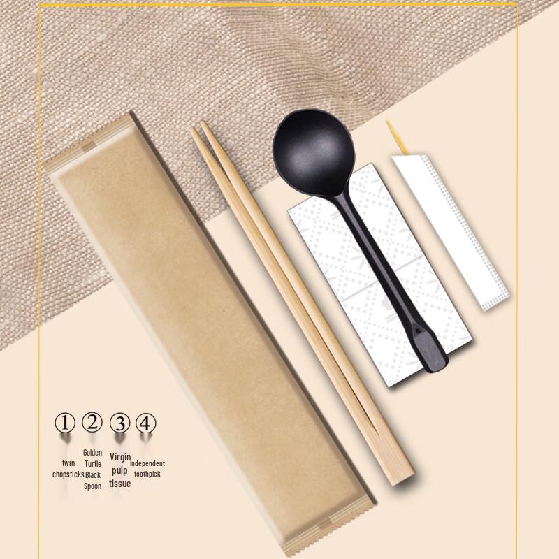 Yiceng 200-Pack Disposable Bamboo Cutlery Sets