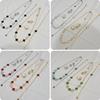 4PCS Clover 18k Copper Jewelry Set Simple and Versatile Petal Necklace Bracelet Ring Earnail Accessories